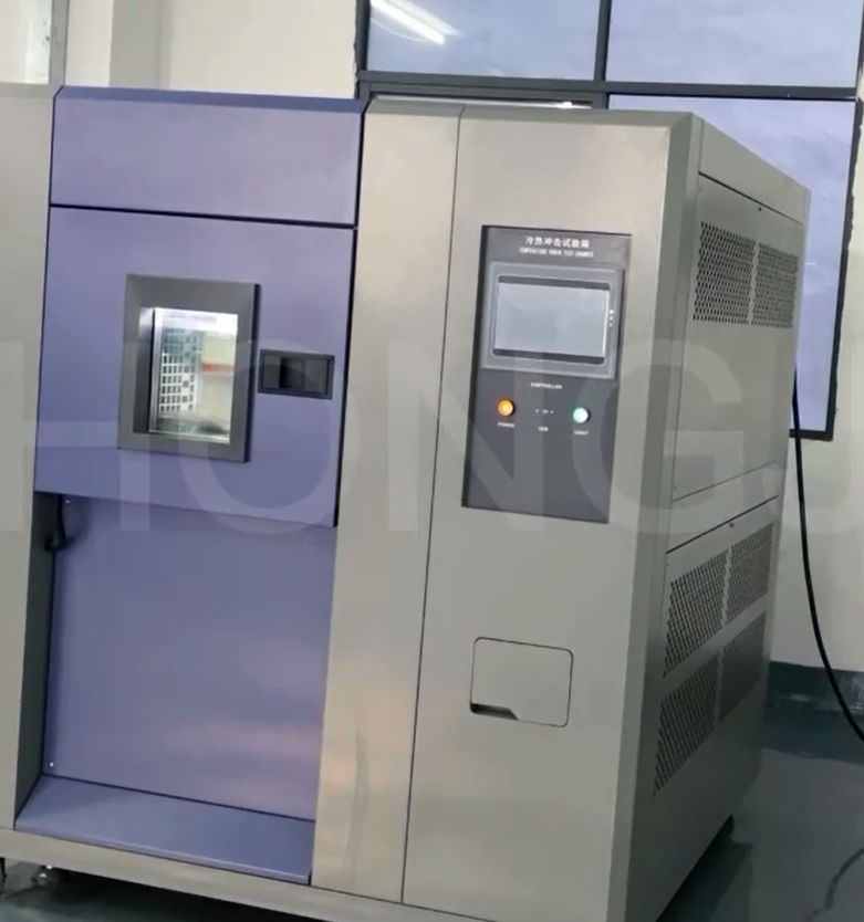 Трехкамерная камера для температурных ударных испытаний